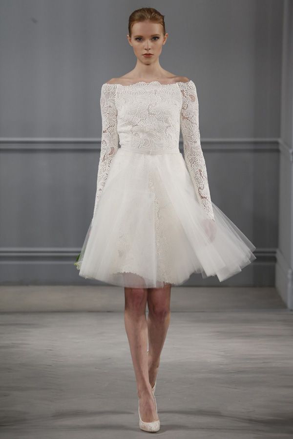 Короткое свадебное платье 2014